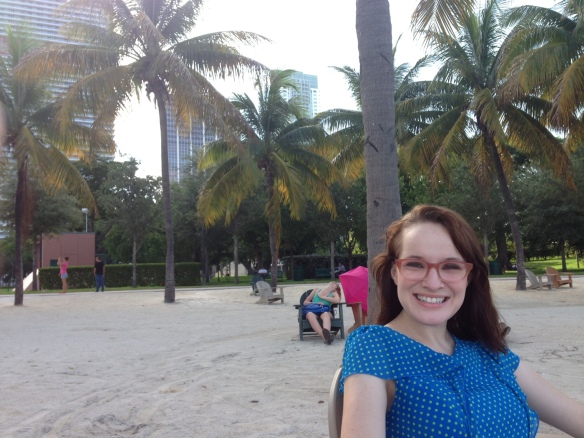 Kelly and me (not pictured) at Bayside Park by Biscayne bay!